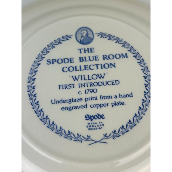 Spode Blue Room Collection Plate WILLOW 10.5" Made in England Oriental Decor - Picture 9 of 11